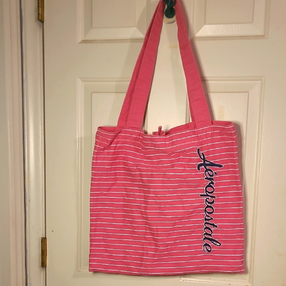 Vintage Aeropostale Pink Striped Women's  Tote Bag